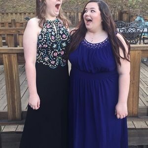 Beautiful Long Blue Formal Dress Sz 3X